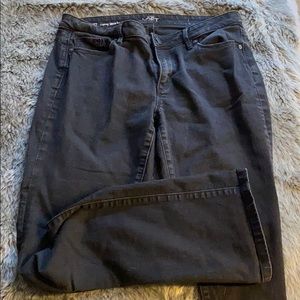 LOFT black jeans curvy sexy boot cut.